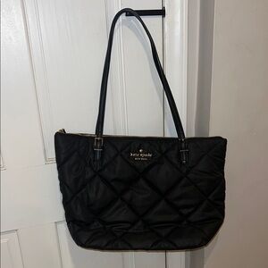 Kate Spade Black Quilted Tote Sophisticated Design